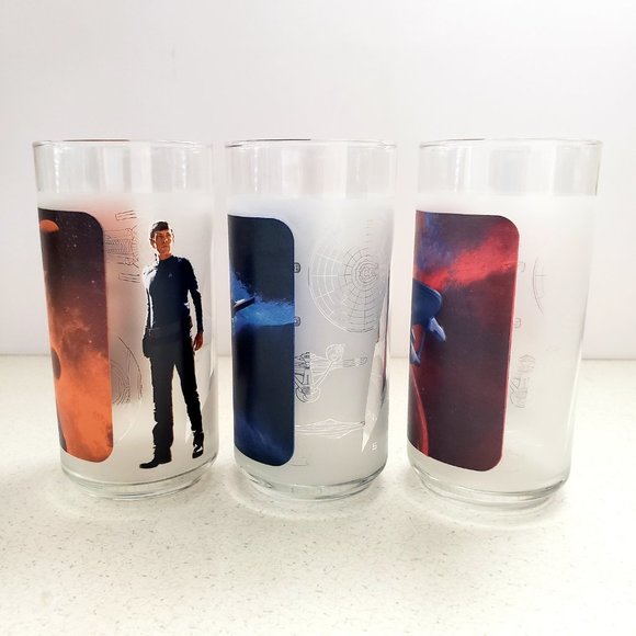 3 - STAR TREK 2008(Spock, Cpt. Kirk & Uhura 14 Oz Collectible Drinking Glass - Picture 2 of 12